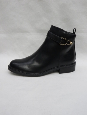 Botki damskie ocieplane na płaskim (36-41) 888-55 BLACK