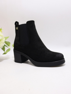 Botki damskie ocieplane na obcasie (36-41) SA3107-10 BLACK