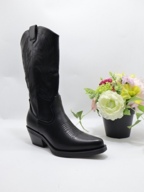 Kozaki damskie ocieplane na obcasie (36-41) AXHX-65 BLACK