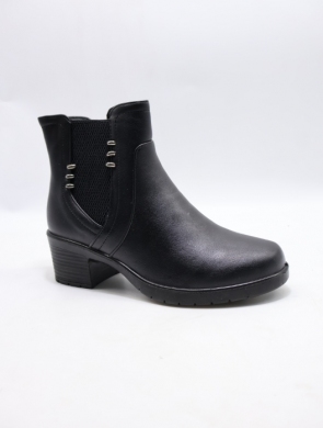 Botki damskie ocieplane na obcasie (36-42) 7113-1 BLACK