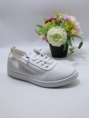 Buty sportowe damskie na płaskim (36-41) 81216-4 WHITE