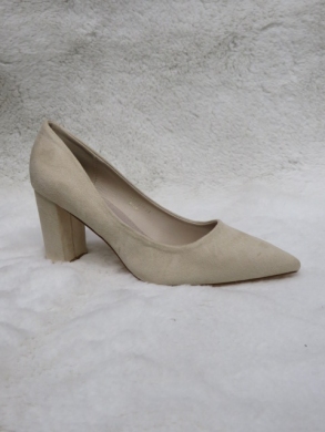 Czółenki damskie na obcasie (36-41) LE-274 BEIGE