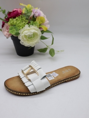 Klapki damskie na płaskim (36-41) 726 WHITE