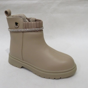 Botki dziewczęce ocieplane (32-37) NQ75 BEIGE