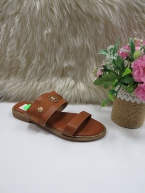 Klapki damskie na płaskim (36-41) YE-726 CAMEL