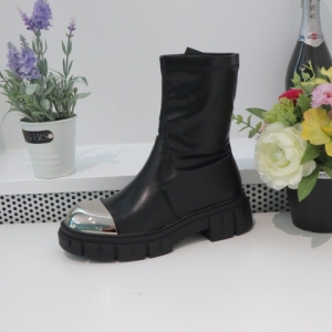 Kozaki damskie na płaskim (36-41) 2023N29 BLACK