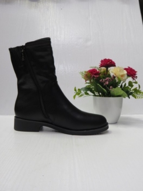 Botki damskie ocieplane na płaskim (36-41) 067 BLACK