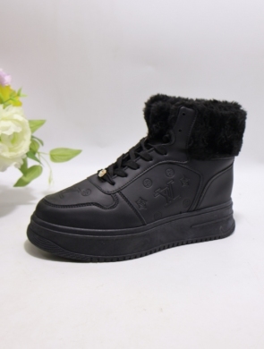 Botki damskie ocieplane na płaskim (36-41) MB158-1 ALLBLACK