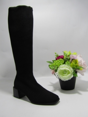 Kozaki damskie na obcasie (36-41) 8585A BLACK