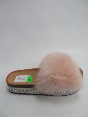 Klapki damskie z futerkiem (36-41) 806 LPINK
