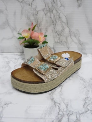 Klapki damskie na koturnie (36-41) THS-97 BEIGE