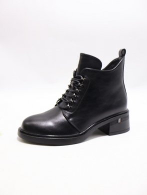 Botki damskie ocieplane na obcasie (36-41) YCC-152 BLACK