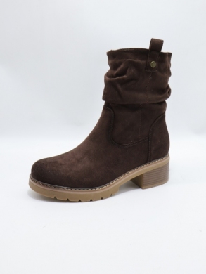 Botki damskie na obcasie (36-41) 7282 BROWN