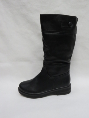 Kozaki damskie ocieplane na płaskim (36-41) Z1-8 BLACK