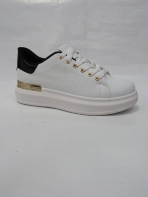 Buty sportowe damskie na płaskim (36-41) WW013 WHITE/BLACK