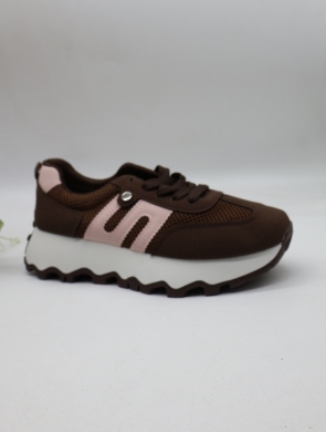 Buty sportowe damskie na płaskim (36-41) HZ-A408 BROWN