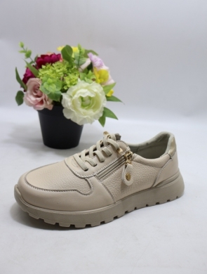 Buty sportowe damskie na płaskim (36-41) BK617 BEIGE