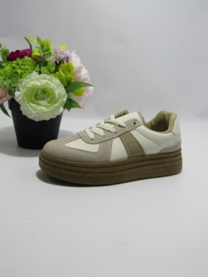 Buty sportowe damskie na płaskim (36-41) 7590 KHAKI