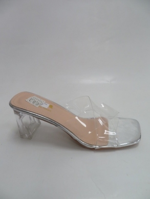 Klapki damskie na obcasie (36-41) QL-255 SILVER