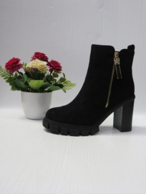 Botki damskie ocieplane na obcasie (36-41) 168-515 BLACK