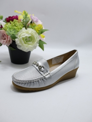 Mokasyny damskie na koturnie (36-41) C2225 SILVER