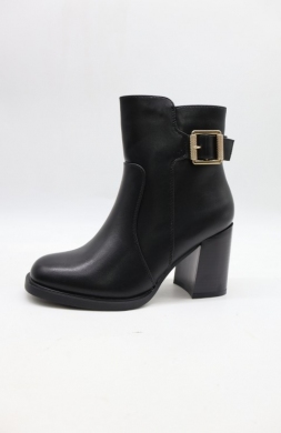 Botki damskie ocieplane na obcasie (36-41) 9138 BLACK