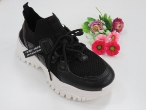 Buty sportowe damskie na płaskim (36-41) 5129 BLACK