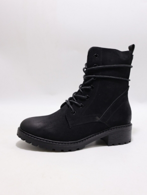 Botki damskie ocieplane na płaskim (36-41) C810 BLACK
