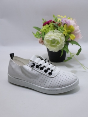 Buty sportowe damskie na płaskim (36-41) 81216-5 WH/BL