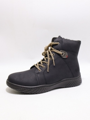 Botki damskie ocieplane na płaskim (36-42) SG968-1 BLACK