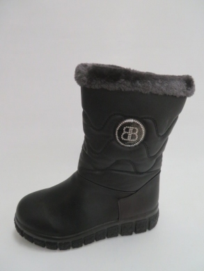 Kozaki damskie ocieplane na płaskim (36-41) J25-5 BLACK