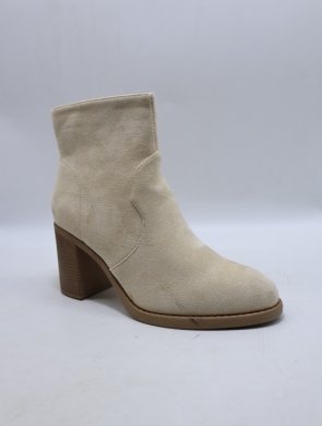 Botki damskie ocieplane na obcasie (36-41) BM72 BEIGE