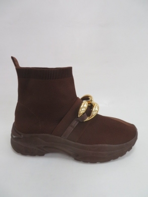 Botki damskie jesienne na płaskim (36-41) 8832 BROWN