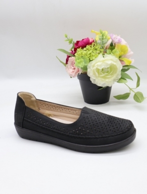 Półbuty damskie na płaskim (36-42) 6266-1 BLACK