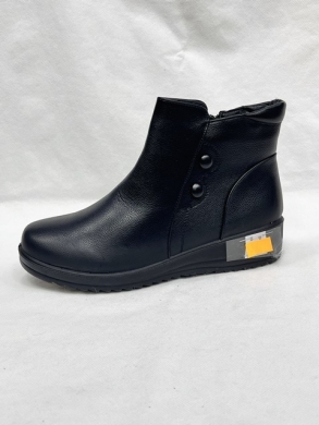 Botki damskie ocieplane na płaskim (39-43) DW33-9 BLACK