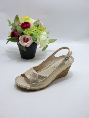 Sandały damskie na koturnie (38-41) A227 GOLD