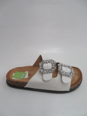 Klapki damskie na płaskim (36-41) 8051 WHITE