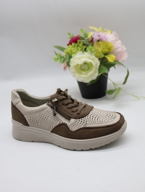 Buty sportowe damskie na płaskim (36-41) BK01-2 KHAKI