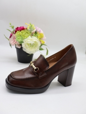 Półbuty damskie na obcasie (36-41) YCC-159 BROWN