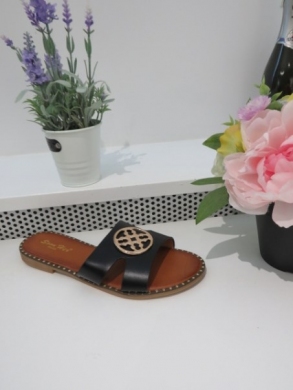 Klapki damskie na płaskim (36-41) HXD-10 BLACK
