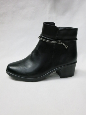 Botki damskie ocieplane na obcasie (36-43) 7608-1 BLACK
