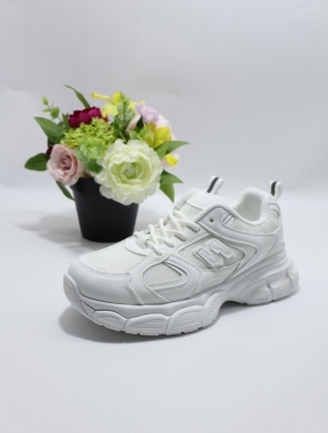 Buty sportowe damskie na płaskim (36-41) 23016 ALLWHITE