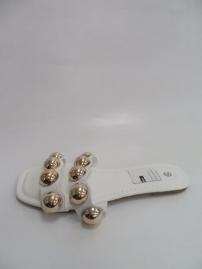 Klapki damskie na płaskim (36-41) 04-01 WHITE