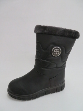 Kozaki damskie ocieplane na płaskim (39-43) DJ25-5 BLACK