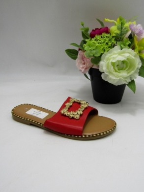 Klapki damskie na płaskim (36-41) W101-2 RED