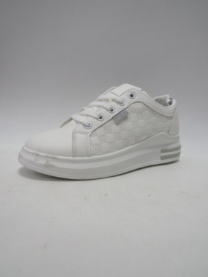 Buty sportowe damskie na płaskim (36-41) EV-47 WHITE