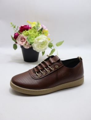 Półbuty damskie na płaskim (36-41) 81216-7 BR/KHAKI