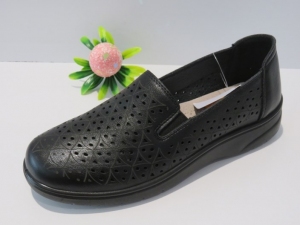 Półbuty damskie na płaskim (36-41) 22T006 BLACK