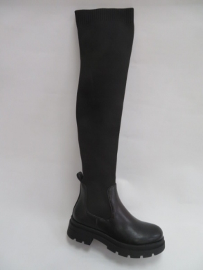 Kozaki damskie jesienne na płaskim (36-41) JW142 BLACK