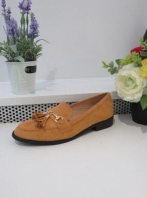Mokasyny damskie na płaskim (36-41) 77-441 CAMEL